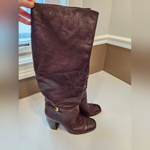 Tory Burch Banana Heel Plum boots